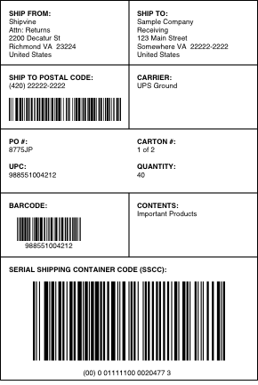 label shipping sscc b2b easy easily